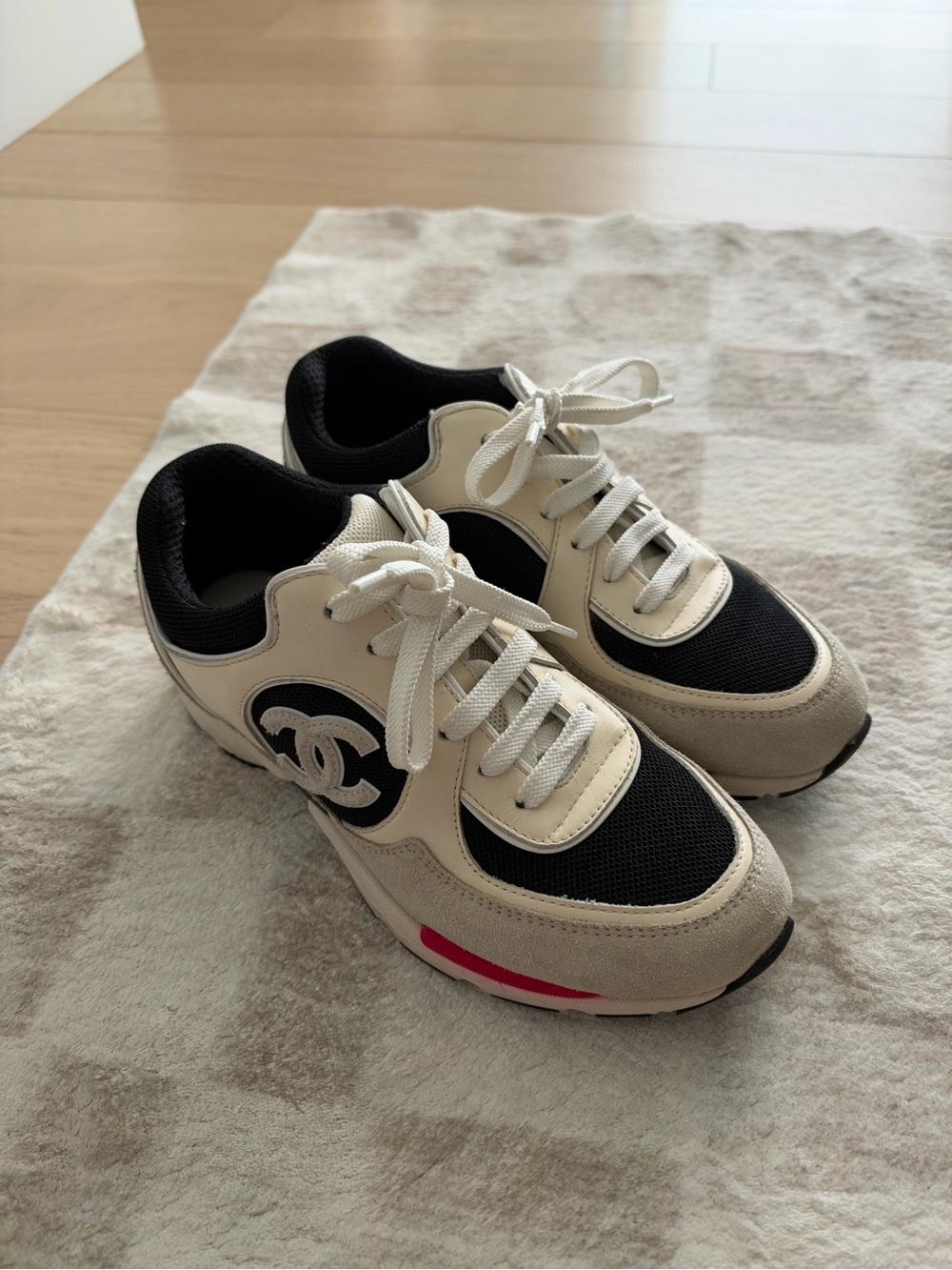 Chanel Sneakers US 6 White/Black